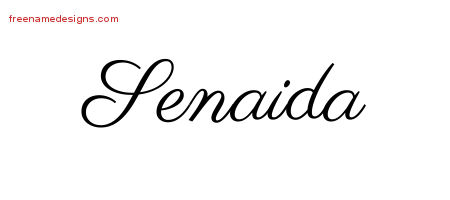 Classic Name Tattoo Designs Senaida Graphic Download