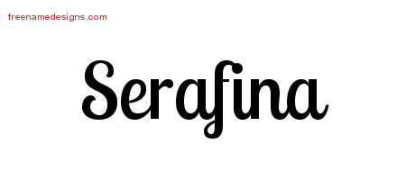 Handwritten Name Tattoo Designs Serafina Free Download