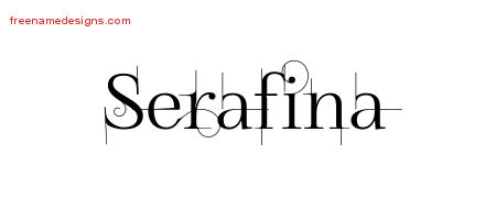 Decorated Name Tattoo Designs Serafina Free