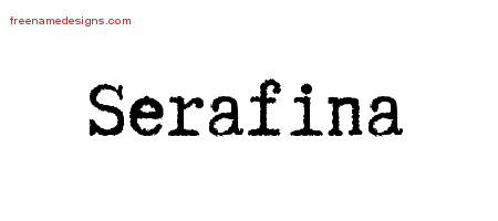 Typewriter Name Tattoo Designs Serafina Free Download