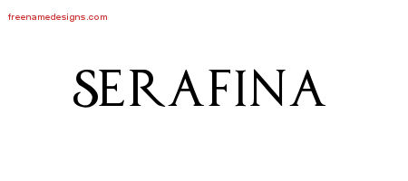 Regal Victorian Name Tattoo Designs Serafina Graphic Download