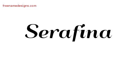 Art Deco Name Tattoo Designs Serafina Printable