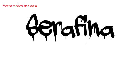 Graffiti Name Tattoo Designs Serafina Free Lettering