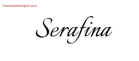 Calligraphic Name Tattoo Designs Serafina Download Free