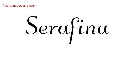Elegant Name Tattoo Designs Serafina Free Graphic