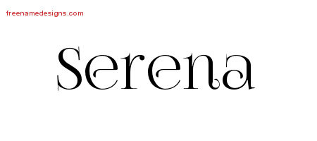 Vintage Name Tattoo Designs Serena Free Download