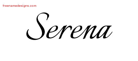 Calligraphic Name Tattoo Designs Serena Download Free