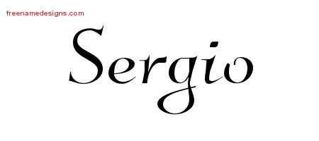 Elegant Name Tattoo Designs Sergio Download Free