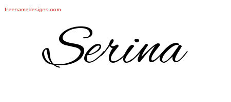 Cursive Name Tattoo Designs Serina Download Free