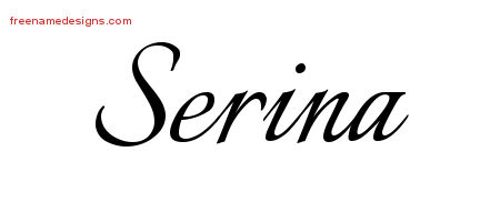 Calligraphic Name Tattoo Designs Serina Download Free