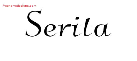 Elegant Name Tattoo Designs Serita Free Graphic