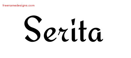 Calligraphic Stylish Name Tattoo Designs Serita Download Free