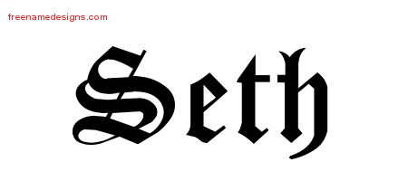 Blackletter Name Tattoo Designs Seth Printable