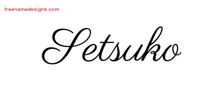 Classic Name Tattoo Designs Setsuko Graphic Download