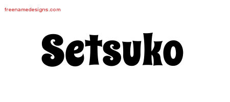 Groovy Name Tattoo Designs Setsuko Free Lettering