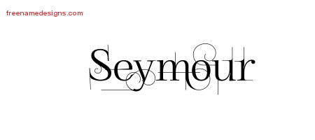 Decorated Name Tattoo Designs Seymour Free Lettering