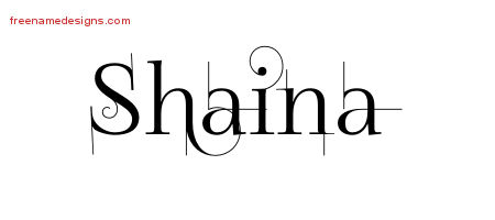 Decorated Name Tattoo Designs Shaina Free