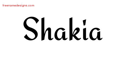 Calligraphic Stylish Name Tattoo Designs Shakia Download Free
