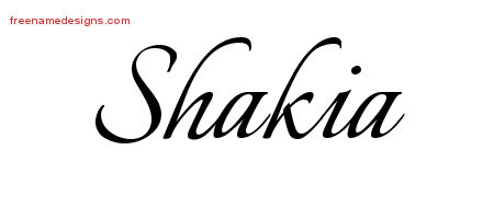 Calligraphic Name Tattoo Designs Shakia Download Free