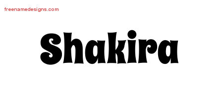Groovy Name Tattoo Designs Shakira Free Lettering