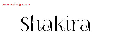 Vintage Name Tattoo Designs Shakira Free Download