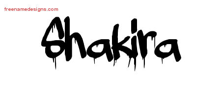 Graffiti Name Tattoo Designs Shakira Free Lettering
