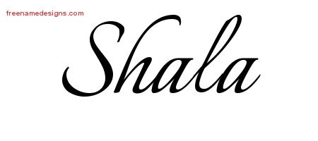 Calligraphic Name Tattoo Designs Shala Download Free