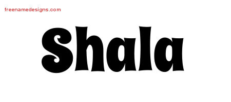 Groovy Name Tattoo Designs Shala Free Lettering