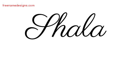 Classic Name Tattoo Designs Shala Graphic Download