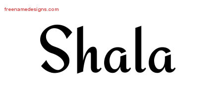 Calligraphic Stylish Name Tattoo Designs Shala Download Free