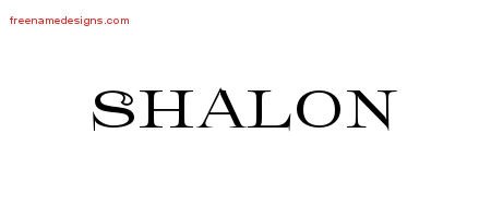 Flourishes Name Tattoo Designs Shalon Printable