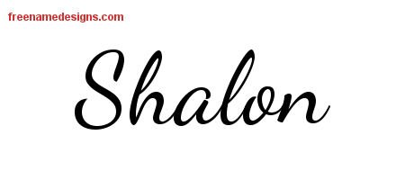Lively Script Name Tattoo Designs Shalon Free Printout