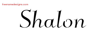 Elegant Name Tattoo Designs Shalon Free Graphic