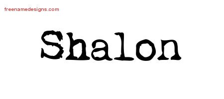 Vintage Writer Name Tattoo Designs Shalon Free Lettering