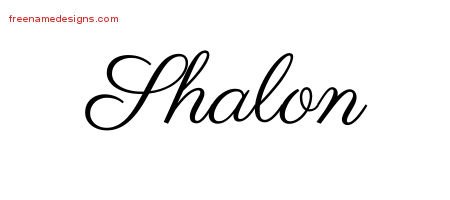 Classic Name Tattoo Designs Shalon Graphic Download