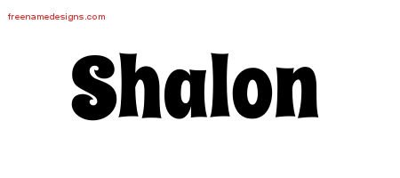 Groovy Name Tattoo Designs Shalon Free Lettering