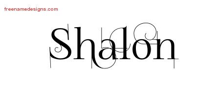 Decorated Name Tattoo Designs Shalon Free