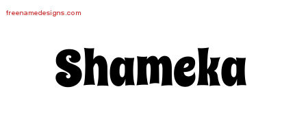 Groovy Name Tattoo Designs Shameka Free Lettering