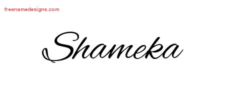 Cursive Name Tattoo Designs Shameka Download Free