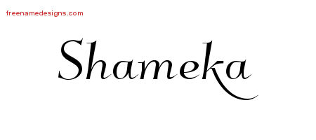 Elegant Name Tattoo Designs Shameka Free Graphic
