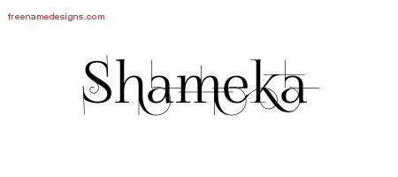Decorated Name Tattoo Designs Shameka Free