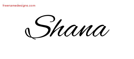 Cursive Name Tattoo Designs Shana Download Free