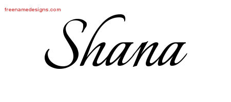 Calligraphic Name Tattoo Designs Shana Download Free