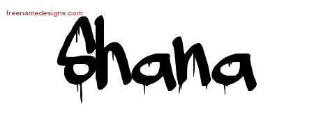 Graffiti Name Tattoo Designs Shana Free Lettering