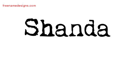Vintage Writer Name Tattoo Designs Shanda Free Lettering