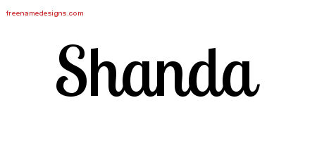 Handwritten Name Tattoo Designs Shanda Free Download