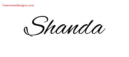 Cursive Name Tattoo Designs Shanda Download Free