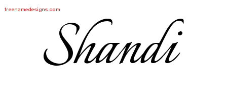 Calligraphic Name Tattoo Designs Shandi Download Free