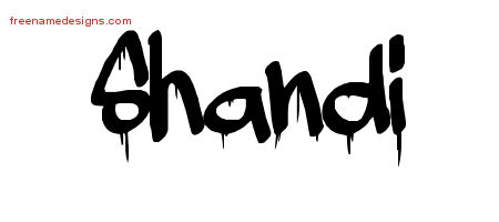 Graffiti Name Tattoo Designs Shandi Free Lettering