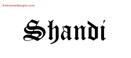 Blackletter Name Tattoo Designs Shandi Graphic Download